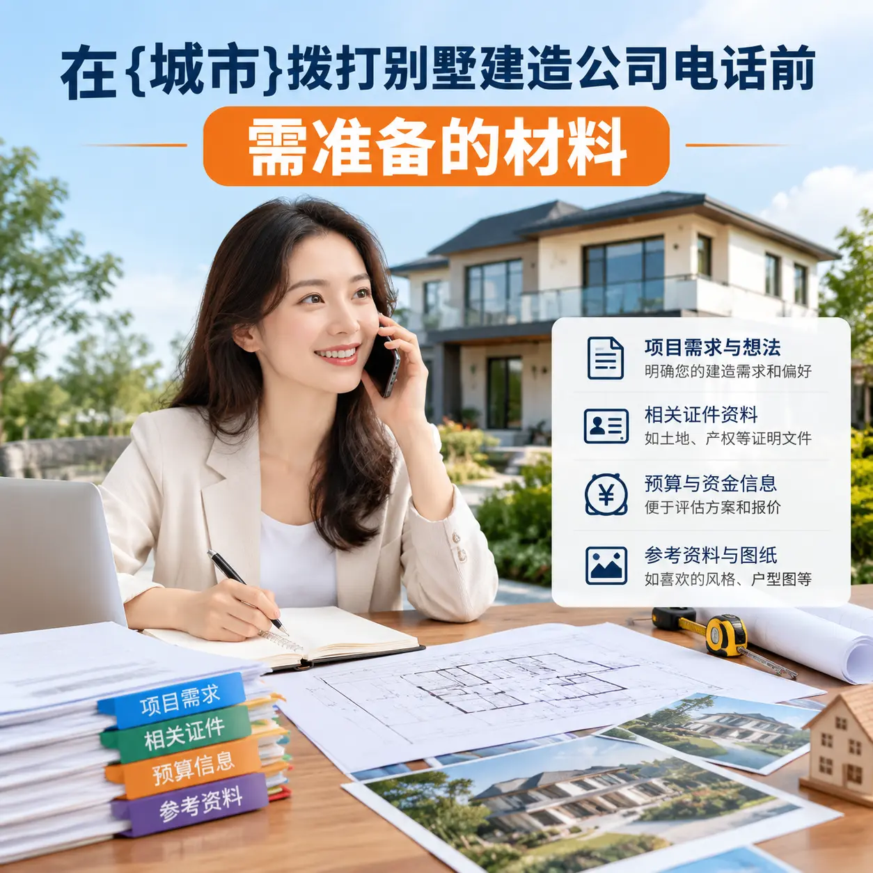 在南明拨打别墅建造公司电话前需准备的材料