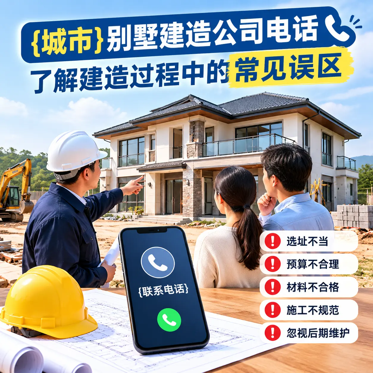 南明别墅建造公司电话,了解建造过程中的常见误区